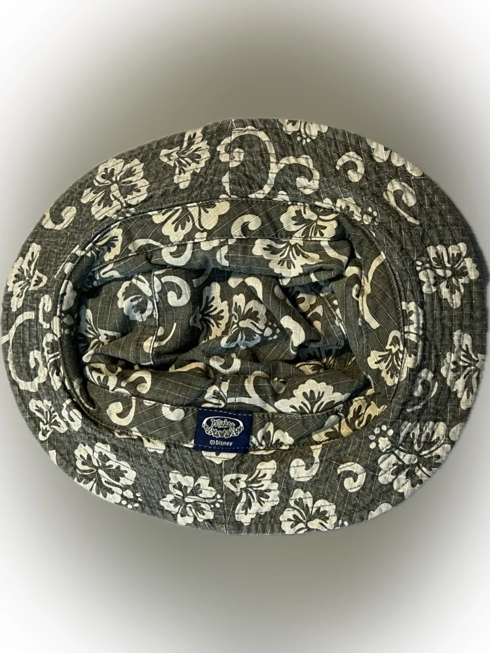 Vintage Disney Mickey Mouse Embroidered Reversible Brown Green Bucket Hat Unsex